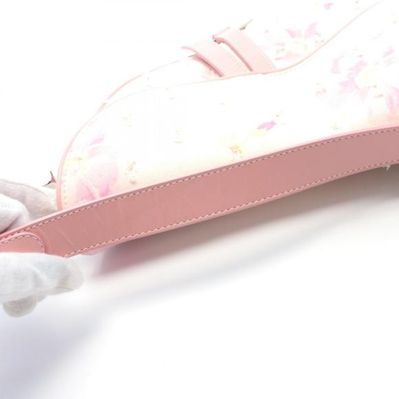 Dior Saddle Bag Floral Handbag Leather White Pink Multicolor - Picture 6 of 7